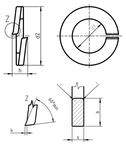 DIN 127 A Spring lock washers