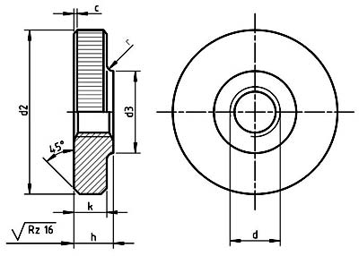 DIN 467 Knurled nuts