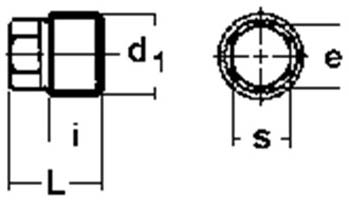 Hexagon Head Pipe Plugs with Conical Pipe Threads