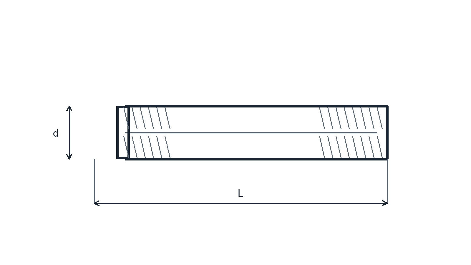 IFI 136 Studs and Bent Bolts technical drawing: IFI-136 covered studs, stud bolts and bent bolts, including double-end and continuous-thread forms. Drawing shows a double-end stud and its thread references.