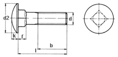 ISO 8677 Mushroom Head Square Neck Bolts