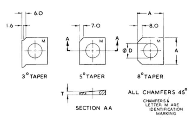 Metric Square Taper Washers for High Strength Frict Grip Bolts