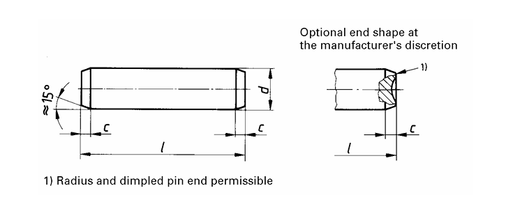 ISO 8734 Parallel pins of hardened steel and martensitic stainless steel (Dowel pins)